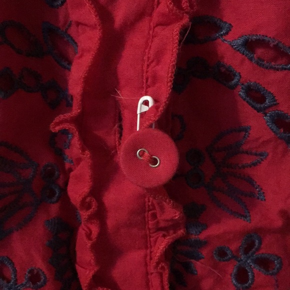 Forever 21 Embroidered Red Dress - Picture 3 of 7